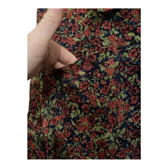 Free People Floral Sheer Button Down Women Small - Picture 2 of 6